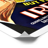 Vintage Travel round the Wereldbol See Ireland Poster (Hoek)