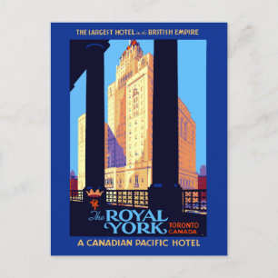 Vintage Travel Royal York Hotel Toronto Canada Briefkaart