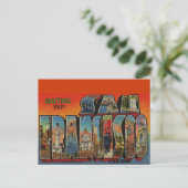 Vintage Travel San Francisco Briefkaart (Staand voorkant)
