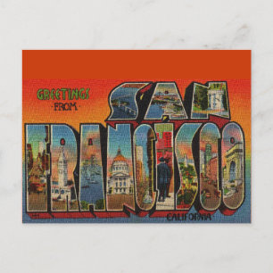 Vintage Travel San Francisco Briefkaart