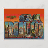 Vintage Travel San Francisco Briefkaart (Voorkant)