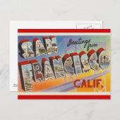 Vintage Travel San Francisco Briefkaart (Voorkant / Achterkant)