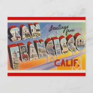 Vintage Travel San Francisco Briefkaart