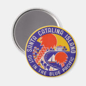 Vintage Travel - Santa Catalina Island Magneet (Voorkant / Achterkant)
