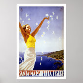 Vintage Travel, Santa Margherita Ligure, Italië Poster (Voorkant)