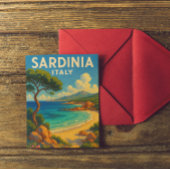 Vintage Travel Sardinië Italië Briefkaart