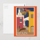 Vintage Travel Spanje Briefkaart (Voorkant / Achterkant)