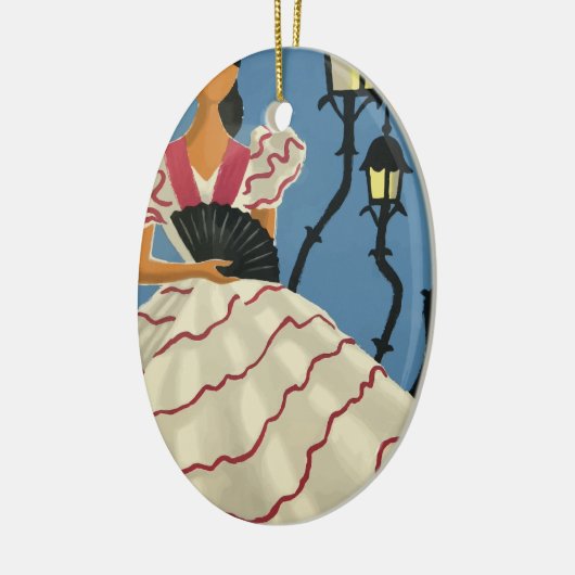 Vintage Travel Spanje Keramisch Ornament (Links)