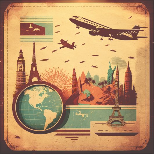 Vintage Travel Stickers (Voorkant)