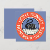 Vintage Travel, Swan Bird Hotel Monney Zwitserland (Voorkant / Achterkant)