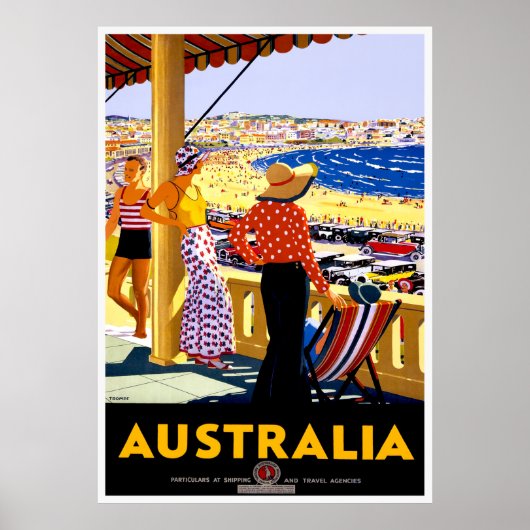Vintage Travel Sydney Australië Poster (Voorkant)