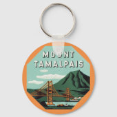 Vintage Travel, Tamalpais Mountain of Mount Tam Sleutelhanger (Voorkant)