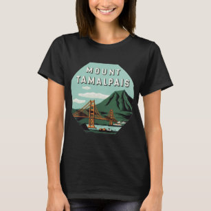 Vintage Travel, Tamalpais Mountain of Mount Tam T-shirt