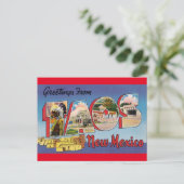 Vintage Travel - TAOS, NIEUW MEXICO Briefkaart (Staand voorkant)