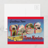 Vintage Travel - TAOS, NIEUW MEXICO Briefkaart (Voorkant / Achterkant)