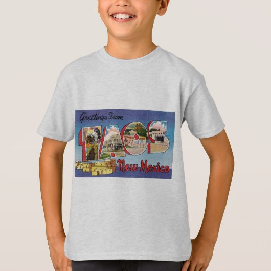 Vintage Travel - TAOS, NIEUW MEXICO T-shirt (Voorkant)