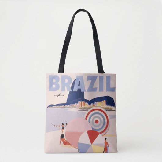 Vintage Travel Tas - Brazilië (Voorkant)