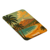 Vintage Travel Tenerife Canary Island Mount Teide  Magneet (Rechterzijde)