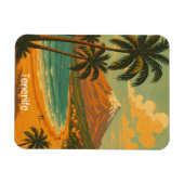 Vintage Travel Tenerife Canary Island Mount Teide  Magneet (Horizontaal)