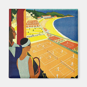 Vintage Travel, Tennis, Sport, Monte Carlo Monaco Magneet