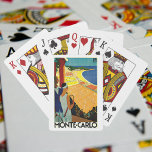Vintage Travel, Tennis, Sport, Monte Carlo Monaco Speelkaarten<br><div class="desc">Een  afbeelding van het Europese reisposter of bagageetiket van Monte Carlo in Monaco,  met een paar tennisrackets en een tennistoernooi in de buurt van het strand en het mooie blauwe mediterrane Zee. Liefde en romance voor de tennisrechtbanken. Monte Carlo is de beroemdste van zijn casino,  Le Grand Casino.</div>