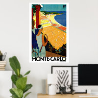 Vintage Travel, Tennis, Sports, Monte Carlo Monaco