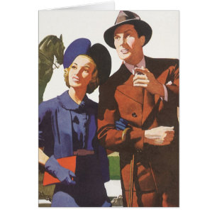 Vintage Travel, toeristen op Vacation Sightsee