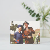 Vintage Travel, toeristen op Vacation Sightsee (Staand voorkant)