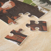 Vintage Travel, toeristen op Vacation Sightsee Legpuzzel (Zijkant)