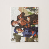 Vintage Travel, toeristen op Vacation Sightsee Legpuzzel (Verticaal)