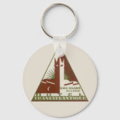 Vintage Travel, Trans-Atlantique Hotel, Algerije Sleutelhanger (Achterkant)