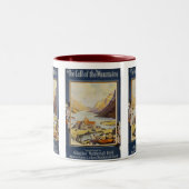 Vintage Travel Tweekleurige Koffiemok (Center)