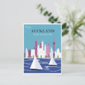 Vintage Travel uit Nieuw-Zeeland Briefkaart (Staand voorkant)