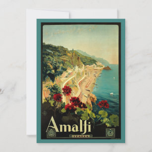 Vintage Travel, uitnodiging aan de kust van Amalfi