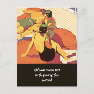 Vintage Travel, Vakantie op een cruiseschip Briefkaart