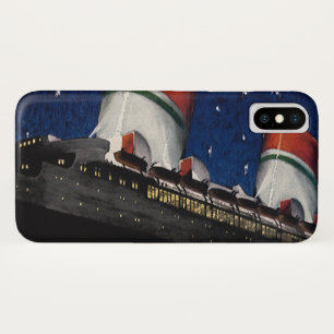 Vintage Travel, Vakantie op een cruiseschip 's nac Case-Mate iPhone Case