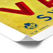 Vintage Travel Valais Zwitserland Farmhouse Poster (Hoek)