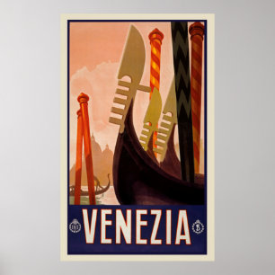 Vintage Travel Venezia Italië Poster