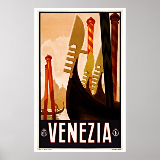 Vintage Travel Venezia Italië Poster (Voorkant)