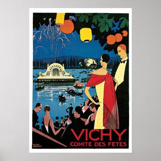 Vintage Travel, Vichy France Poster (Voorkant)