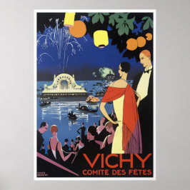 Vintage Travel - Vichy - Frankrijk Poster