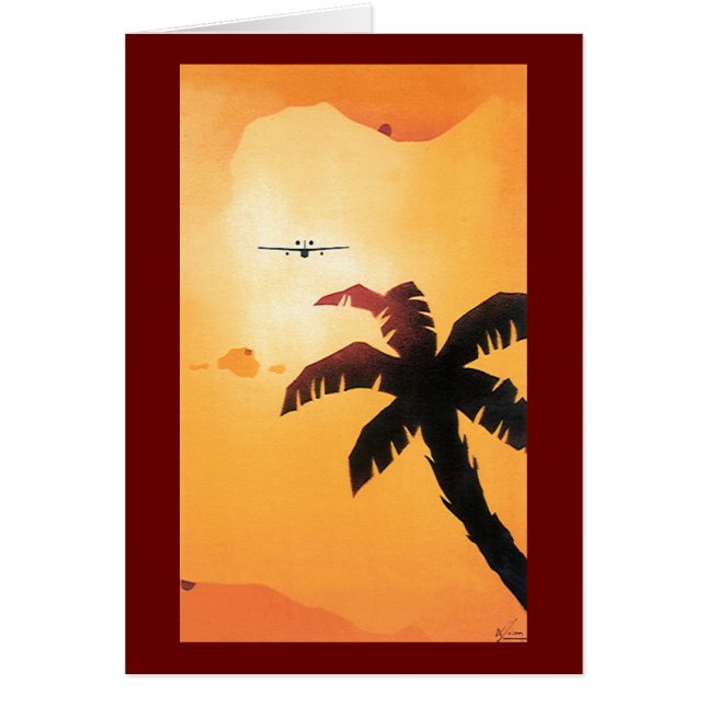 Vintage Travel, vliegtuig over Hawaiian (Voorkant)