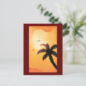 Vintage Travel, vliegtuig over Hawaiian Briefkaart (Staand voorkant)