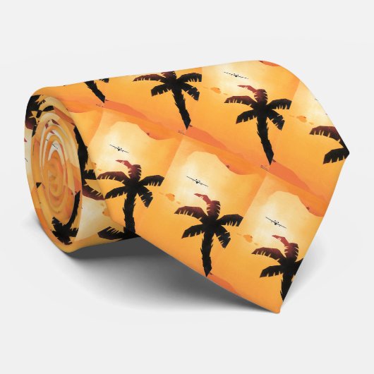 Vintage Travel, vliegtuig over Hawaiian Stropdas (Opgerold)