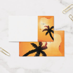Vintage Travel, vliegtuig over Hawaiian Visitekaartjes