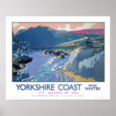 Vintage Travel, Whitby, Yorkshire Poster (Voorkant)