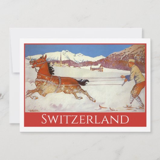 Vintage Travel, Winter in Engadin Zwitserland (Voorkant)