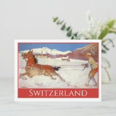 Vintage Travel, Winter in Engadin Zwitserland (Staand voorkant)