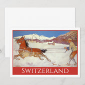 Vintage Travel, Winter in Engadin Zwitserland (Voorkant / Achterkant)