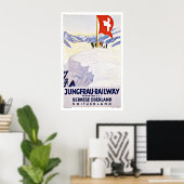 Vintage Travel Zwitserland door Jungfrau Railway Poster (Thuiskantoor)